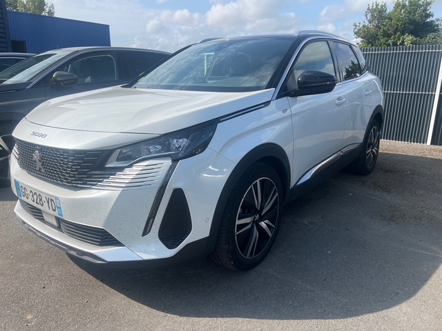 Peugeot 3008 blanc - vue 3/4 avant